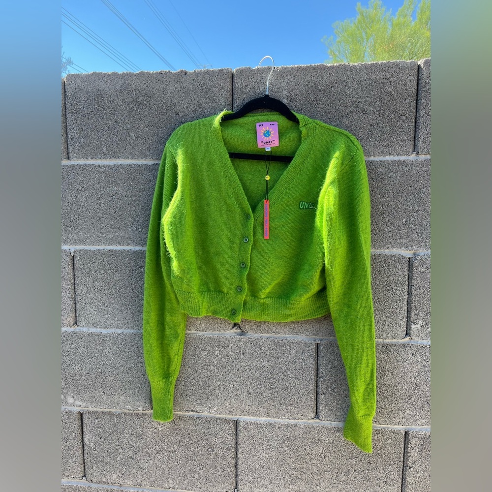 Unif Knit Green Button Down
